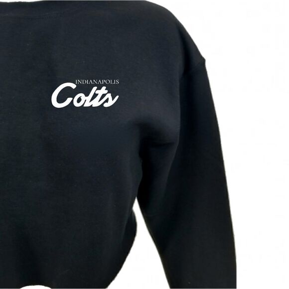 INDIANAPOLIS COLTS Double Script Retro Logo Pullover Crewneck Sweatshirt y2k 90s - Picture 4 of 6